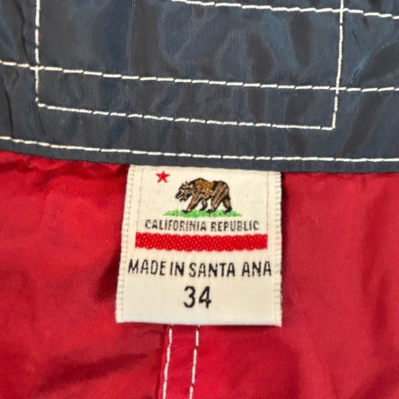 Birdwell Beach Britches Board Shorts Men’s 32 Blue American Flag Print 2015 - Picture 8 of 9